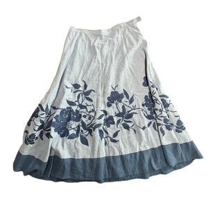 Cold Water Creek Linen Blend Maxi Skirt